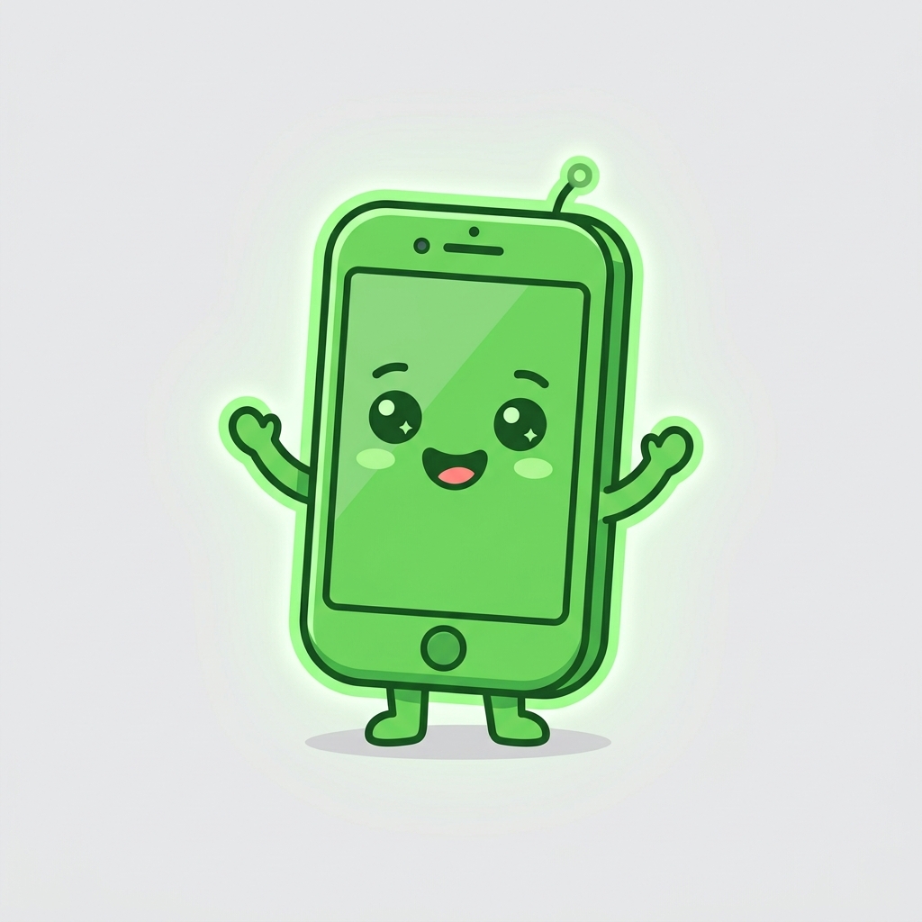 Cute smartphone character
